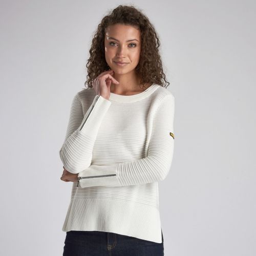 Womens Off White Garrow Knitted Top 46589 by Barbour International from Hurleys