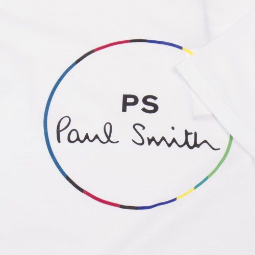 Mens White Circle Logo Reg Fit S/s T Shirt 24097 by PS Paul Smith from Hurleys