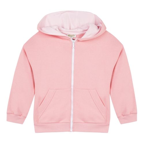 Girls Mid Pink Cosmic Logo Hooded Zip Sweat Jacket 30765 by Kenzo from Hurleys