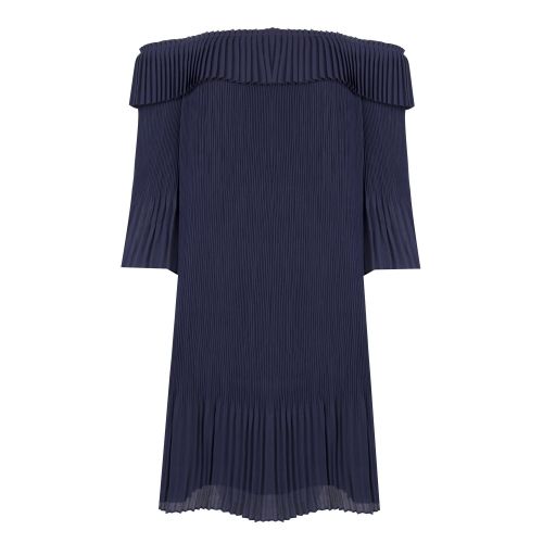 Womens Navy Franeis Pleated Bardot Dress 25863 by Ted Baker from Hurleys