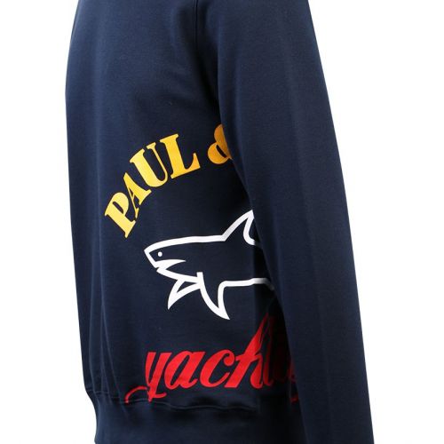 Mens Navy Large Side Tri Logo Sweat Top 107946 by Paul And Shark from Hurleys