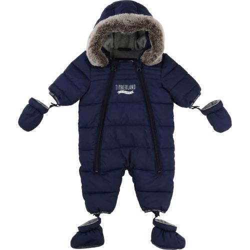 Baby Navy Fur Trimmed Snowsuit 65499 by Timberland from Hurleys