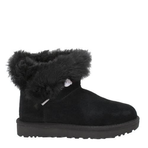 Womens Black Classic Fluff Pin Mini Boots 46305 by UGG from Hurleys