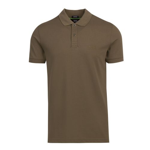 Athleisure Mens Dark Green Piro Regular Fit S/s Polo Shirt 73577 by BOSS from Hurleys