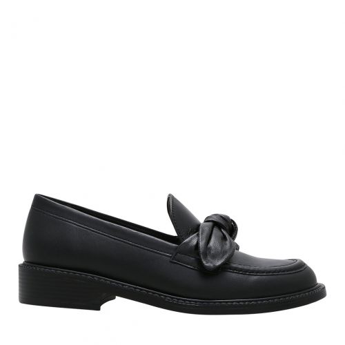 Womens Black Lacy Leather Bow Loafers 103151 by Ted Baker from Hurleys