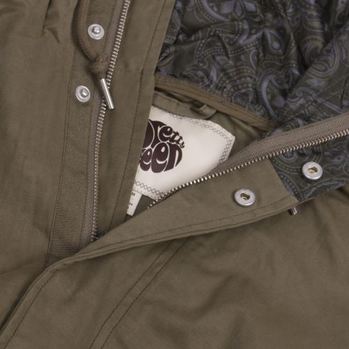 Mens Green Cotton Hooded Zip Up Jacket 49233 by Pretty Green from Hurleys
