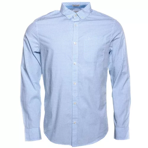 Mens Crystal Blue Gingham Slim Fit L/s Shirt 31284 by Original Penguin from Hurleys