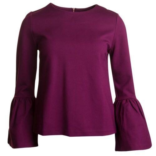 Womens Maroon Lolar Bell Sleeve Top 14031 by Ted Baker from Hurleys