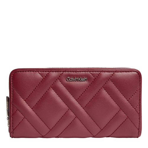 Womens Red Currant Quilted Zip Around Wallet 95310 by Calvin Klein from Hurleys
