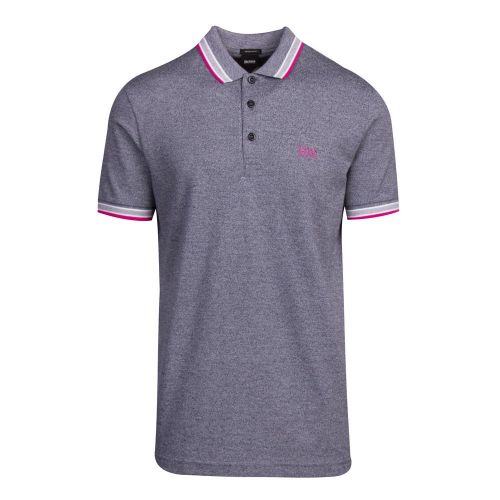 Athleisure Mens Navy/Pink Paddy Regular Fit S/s Polo Shirt 81024 by BOSS from Hurleys