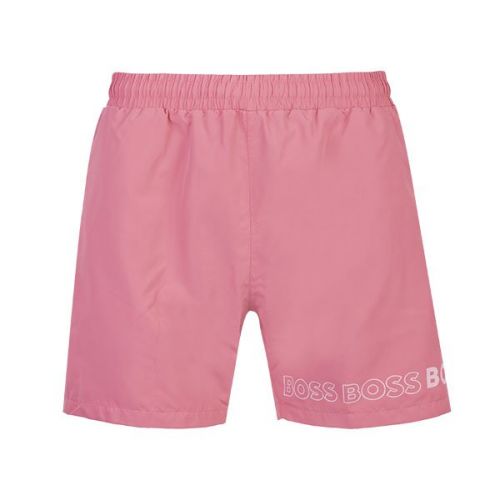 Mens Open Pink Logo Dolphin Swim Shorts 109704 by BOSS from Hurleys