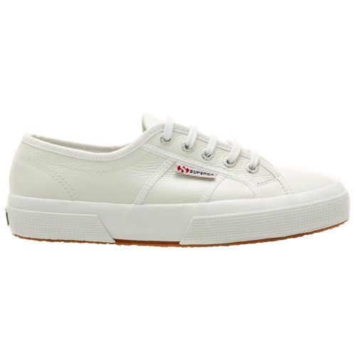 Womens White 2750 Efglu Leather Trainers 66231 by Superga from Hurleys