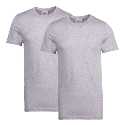 Mens Grey Melange Branded 2 Pack S/s T Shirts 54623 by Vivienne Westwood from Hurleys