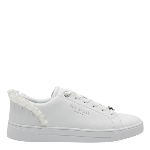 Womens White Astrina Ruffle Trainers 55681 by Ted Baker from Hurleys