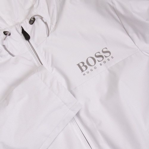 Athleisure Mens White Jeltech Hooded Jacket 22126 by BOSS from Hurleys