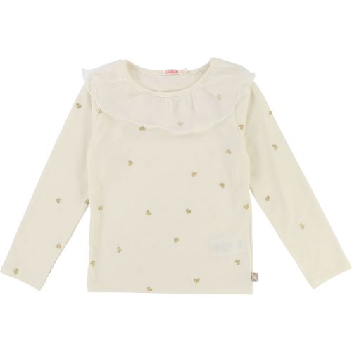 Girls White Frill & Hearts L/s T Shirt 28500 by Billieblush from Hurleys