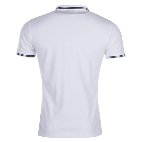 Mens White Tipped Slim Fit S/s Polo Shirt 22435 by Emporio Armani from Hurleys