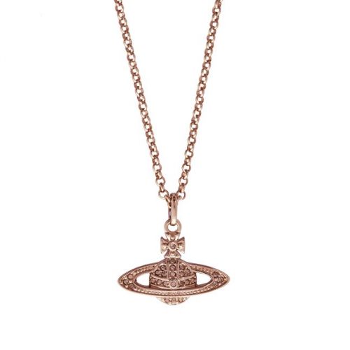 Vivienne Westwood Pendant Womens Pink Gold/Crystal Mini Bas Relief