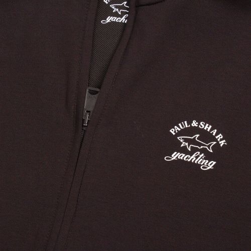 Mens Black Branded Zip Through Sweat Jacket 77989 by Paul And Shark from Hurleys