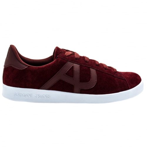 Mens Bordeaux Suede Trainers 65891 by Armani Jeans from Hurleys