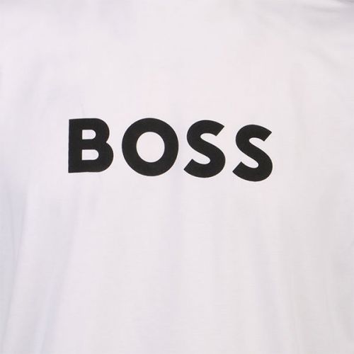 Mens White Logo Beach Regular Fit S/s T Shirt 108702 by BOSS from Hurleys