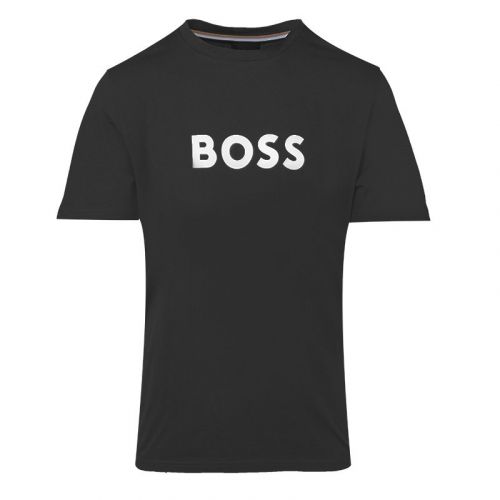 Mens Black Logo Beach Regular Fit S/s T Shirt 103836 by BOSS from Hurleys
