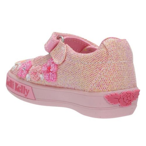 Girls Peach Glitter Paloma Butterfly Dolly Shoes (22-33) 109845 by Lelli Kelly from Hurleys