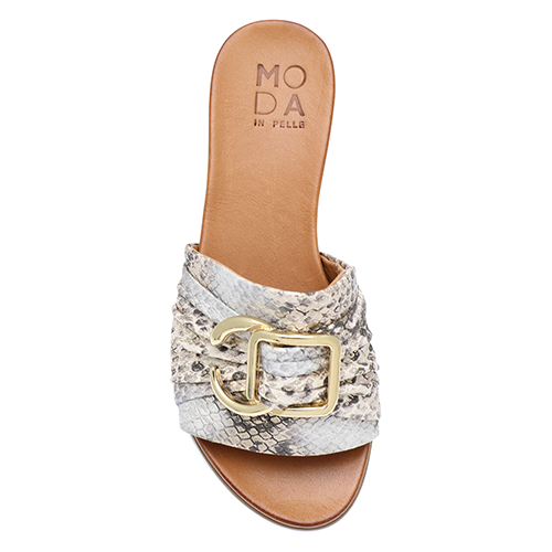 Womens Gold Snake Organtia Buckle Sandals 107858 by Moda In Pelle from Hurleys