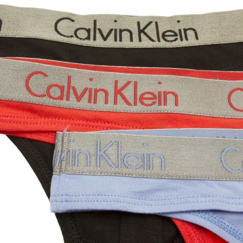 Womens Assorted Logo Band 3 Pack Thongs 39068 by Calvin Klein from Hurleys