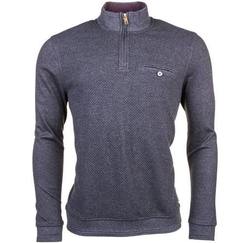 Mens Charcoal Draco Funnel Neck Sweat Top 61558 by Ted Baker from Hurleys