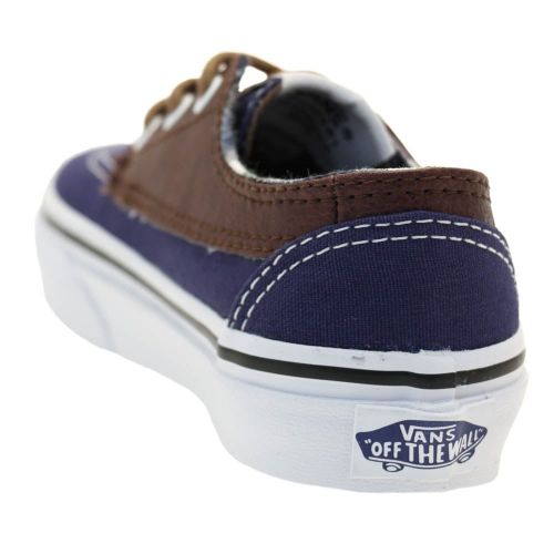 Kids Estate Blue & Soil Brigata Leather Plaid Trainers (10-3) 54164 by Vans from Hurleys