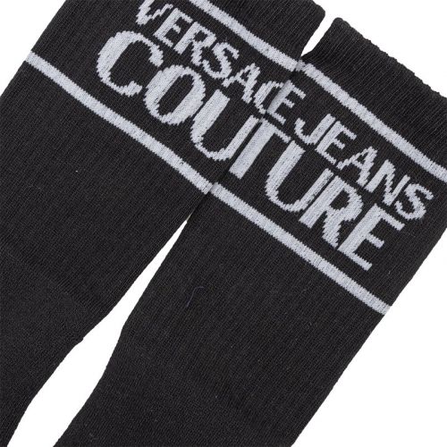 Mens Black Logo Cotton Socks 103141 by Versace Jeans Couture from Hurleys
