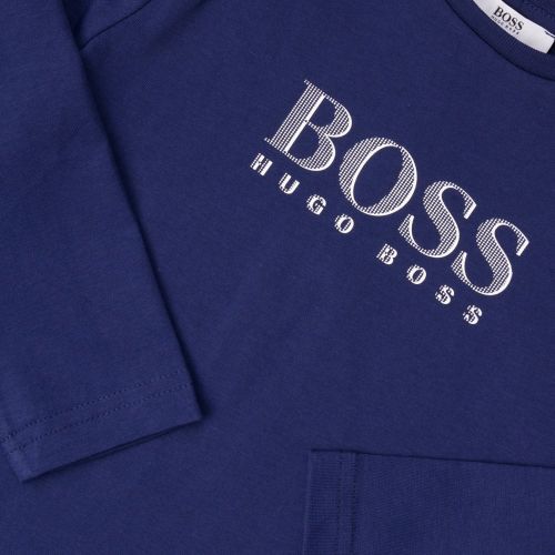 Boys Blue Branded L/s Tee Shirt 65410 by BOSS from Hurleys