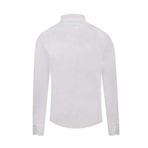 Armani Exchange Shirt Mens White Stretch Cotton Slim L/s | Hurleys