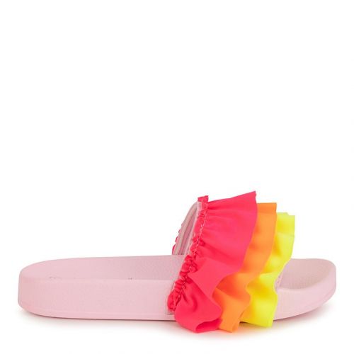 Girls Pink Frill Slides (27-36) 105099 by Billieblush from Hurleys