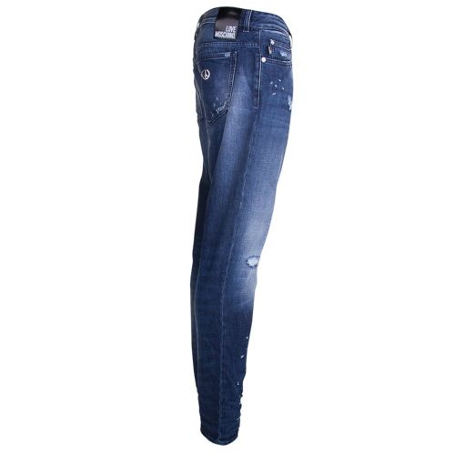 Mens Blue Wash Slim Fit Jeans 15633 by Love Moschino from Hurleys
