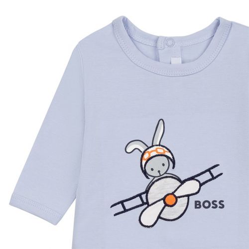 Baby Pale Blue Bunny Babygrow 102307 by BOSS from Hurleys