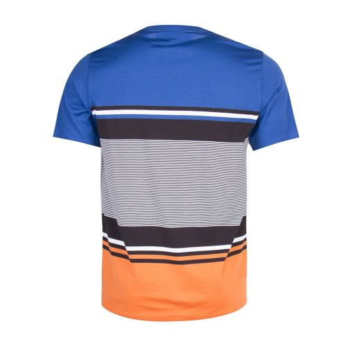 Mens Blue Stripe Block Reg Fit S/s T Shirt 24116 by PS Paul Smith from Hurleys