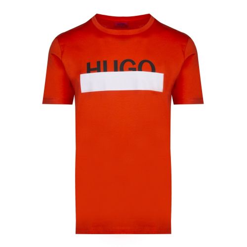 Mens Dark Orange Dolive193 S/s T Shirt 42640 by HUGO from Hurleys