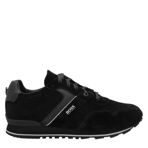 Athleisure Mens Black Parkour Runn Suede Trainers 51815 by BOSS from Hurleys