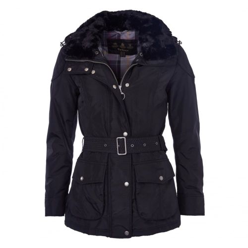 Womens Black Outlaw Jacket 12376 by Barbour International from Hurleys