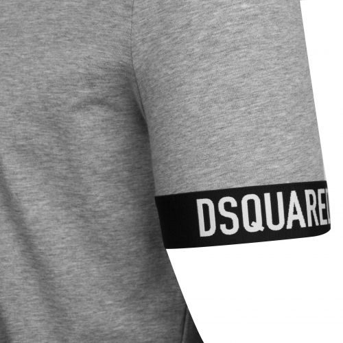 Mens Grey Melange Arm Cuff Logo S/s T-Shirt 115919 by Dsquared2 from Hurleys