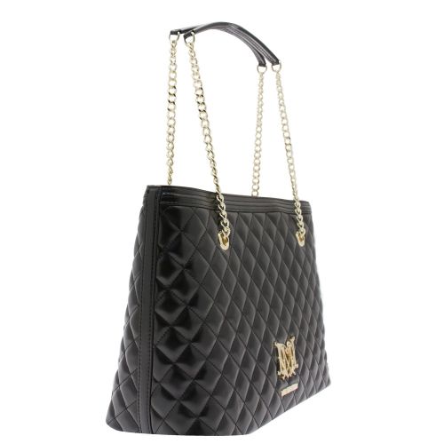 Womens Black Quilted Shopper Bag 35159 by Love Moschino from Hurleys