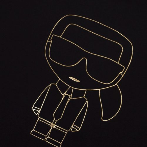 Mens Black/Gold Ikonik Outline S/s T Shirt 76937 by Karl Lagerfeld from Hurleys