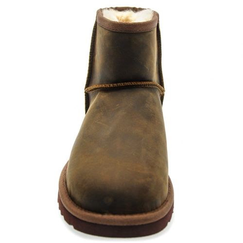 Womens Chestnut Classic Mini Leather Boots 63901 by UGG from Hurleys