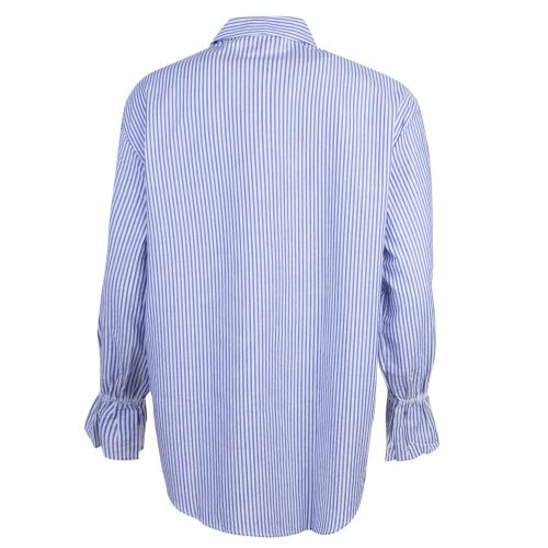 Womens Blue Striped Blouse 19863 by Emporio Armani from Hurleys