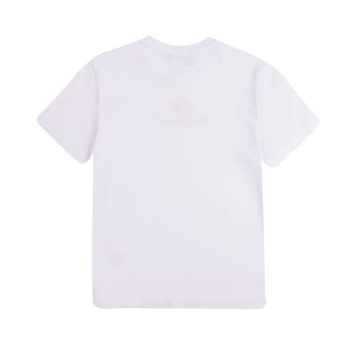 Boys White Logo Patch S/s T Shirt 91467 by Dsquared2 from Hurleys