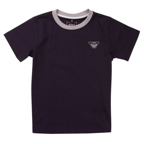 Boys Navy Basic Logo S/s T Shirt 19754 by Armani Junior from Hurleys