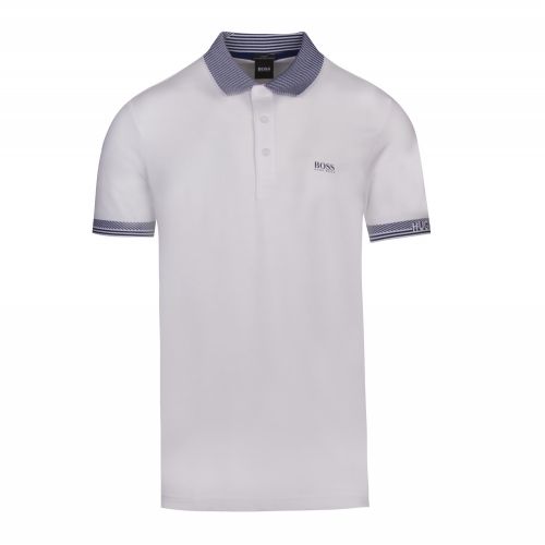 Athleisure Mens White Paule Slim Fit S/s Polo Shirt 42506 by BOSS from Hurleys