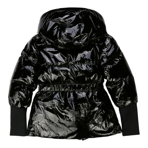 Girls Black Vinyl Look Padded Hooded Jacket 75345 by DKNY from Hurleys